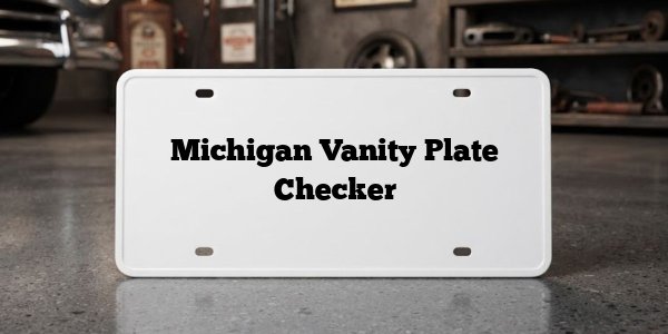 Michigan Vanity Plate Checker